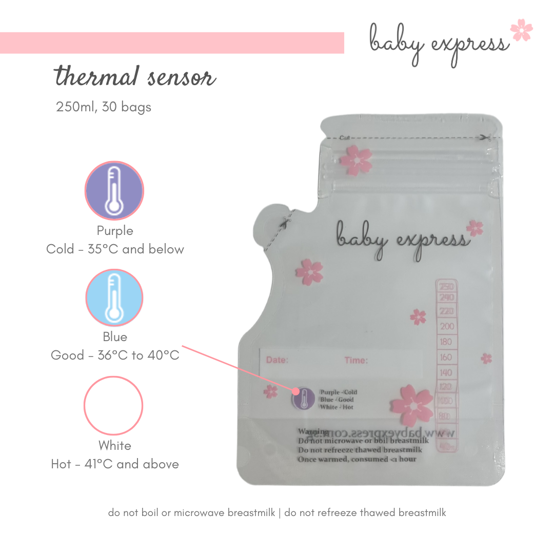 Breastmilk Storage Bag w Thermal Sensor