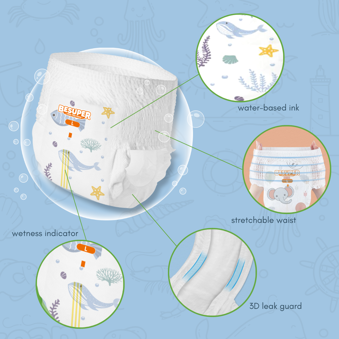 Ultra-Thin Tape Diapers - Size M (6-10kg)