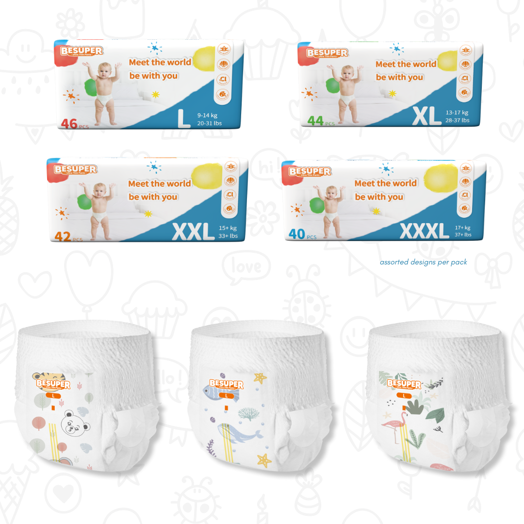 Ultra-Thin Pants Diapers - Size 3XL (17+kg)