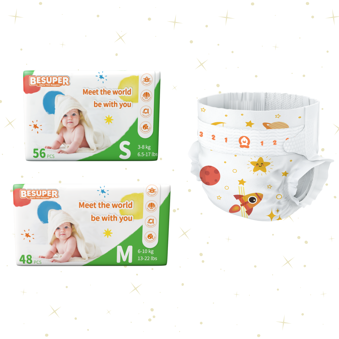 Besuper Ultra-Thin Pants Diapers - 2piece pack